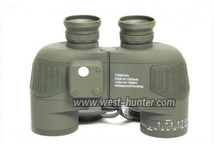 航海7X50罗盘望远镜 测距 带刻度 