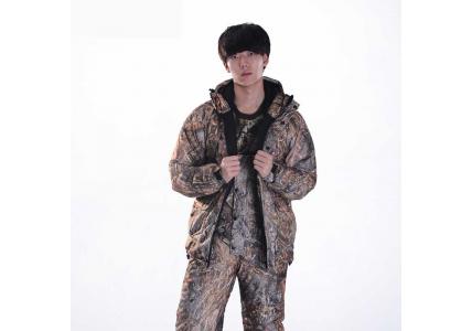 新款冬季棉服仿生迷彩户外狩猎钓鱼保温保暖棉服套装