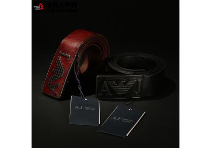 AJ字母腰带 头层牛皮腰带男士皮带真皮腰带时尚精品腰带