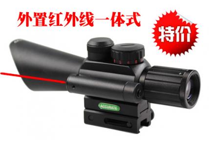 【M7】4X30红激光一体式瞄准镜 宽窄两用
